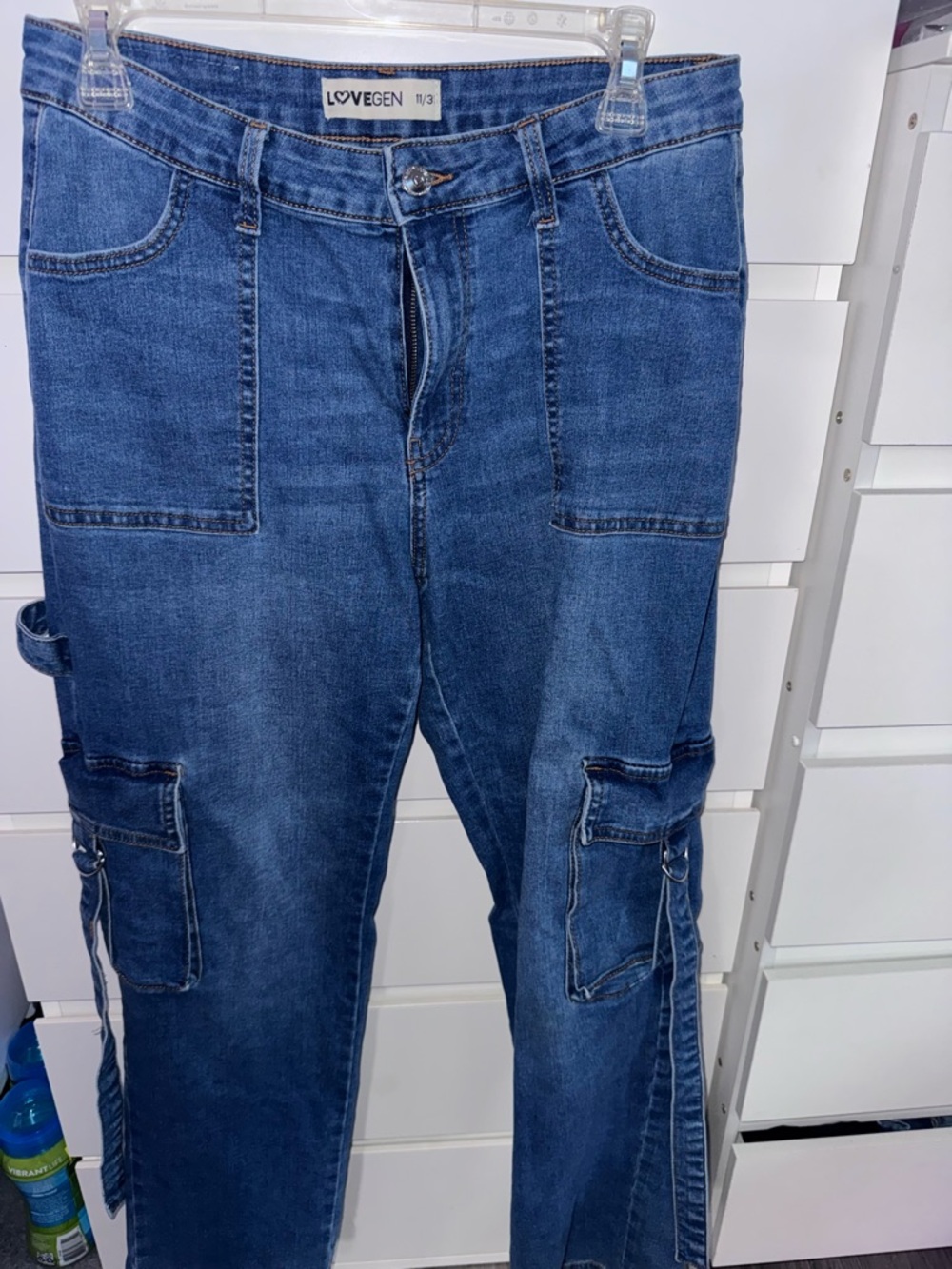 Lovegen Women’s Blue Cargo Jeans